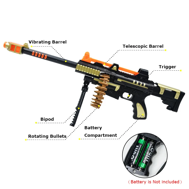 Электрические пистолеты игрушка со вспышкой светильник эффект звуков стрельба игра вращающиеся пули пистолет Пистолет Безопасность дети пистолет игрушки