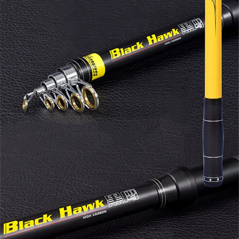 LEO Powerful Telescopic Sea Fishing Rod 46T Carbon Fiber Pole Metal