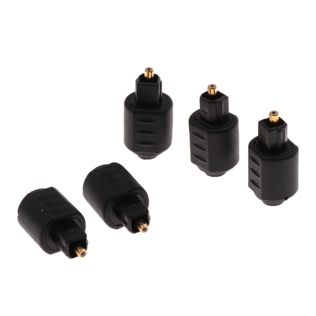 5x Optical 3.5mm Mini Female Socket Plug To Digital Toslink Audio Adapter