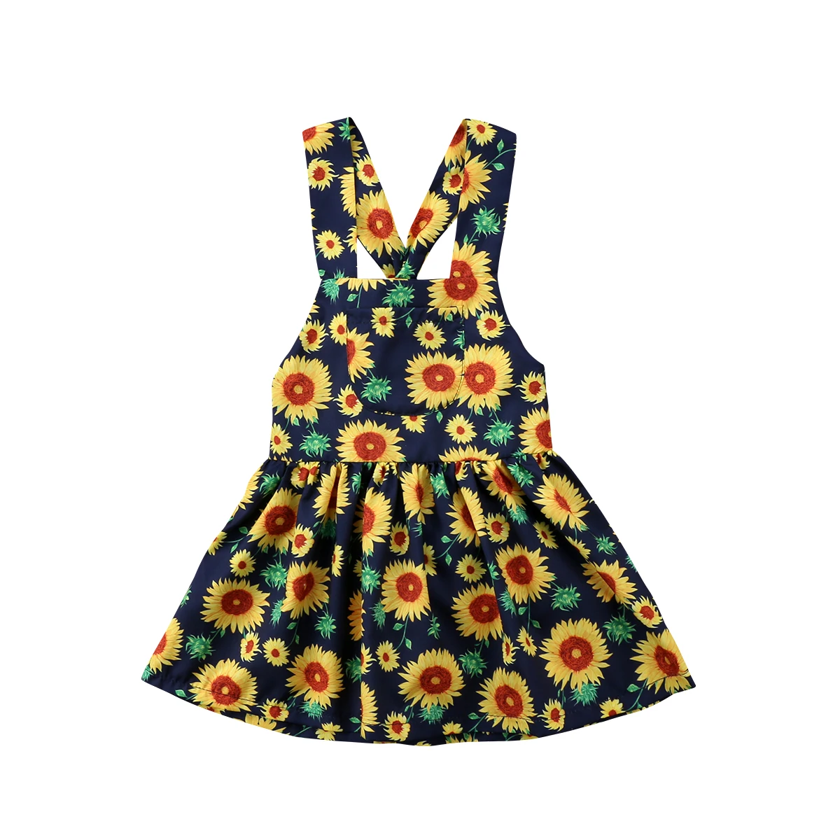 Детская одежда для малышей принцессы для девочек Защита от солнца без рукавов с цветочным принтом платье на бретелях Комбинезоны для