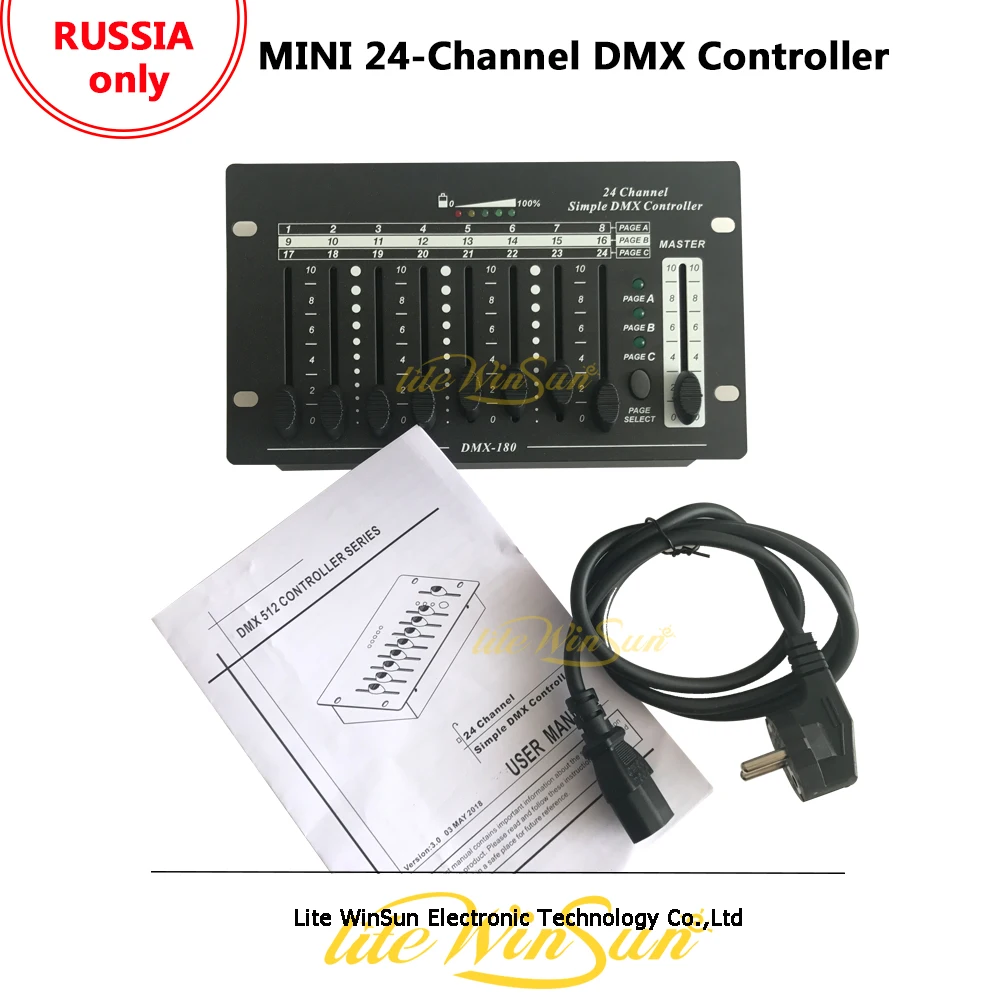 Litewinsune Russia Only Mini Table DMX512 Controller Bar DJ KTV Party Room 24Channels Console