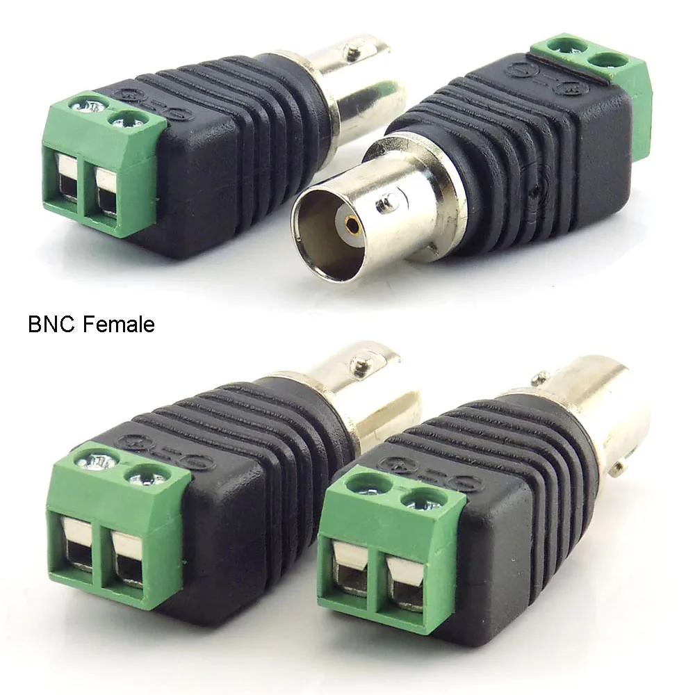 Коннектор BNC папа Коаксиальный Разъем Cat5 в гнездо адаптер постоянного тока