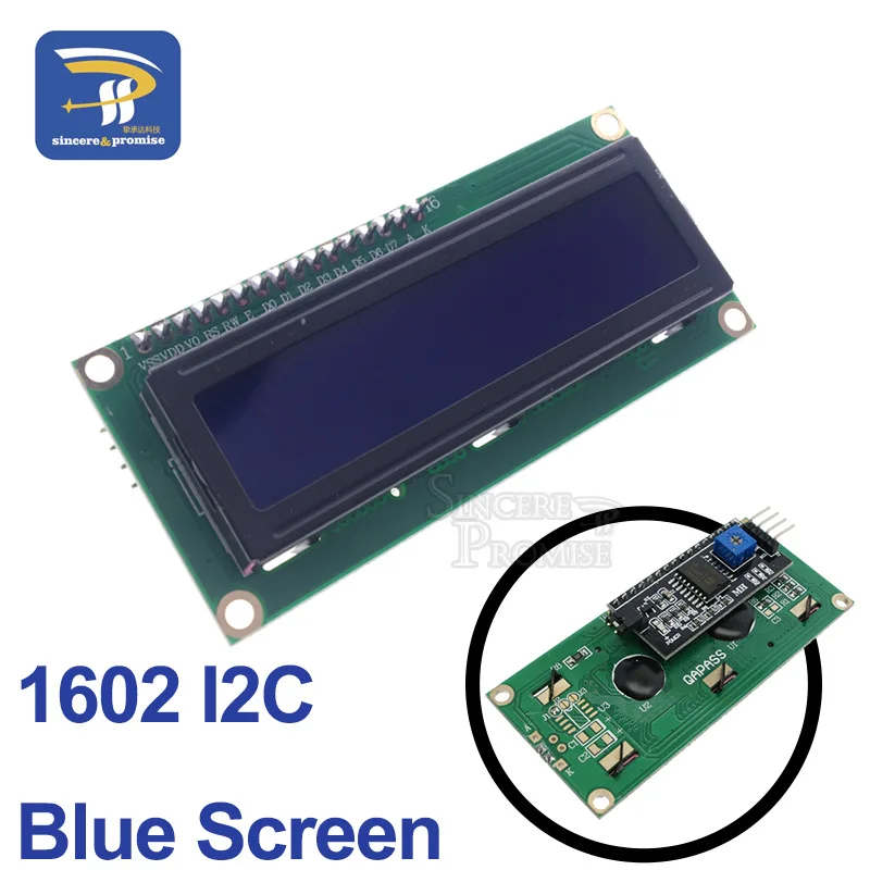 PCF8574 ЖК-дисплей модуль 1602 1602A 2004 2004A 12864 12864B ЖК-дисплей Дисплей модуль Синий желто-зеленый Экран Дисплей межсоединений интегральных схем I2C 5V для Arduino - Цвет: 1602 I2C Blue