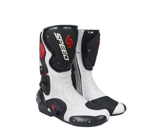 Мотоботы SPEED BIKERS Moto Racing мотокросса обувь для мотоциклистов Внедорожные сапоги черный/белый/красный Размер 40/41/42/43/44/45