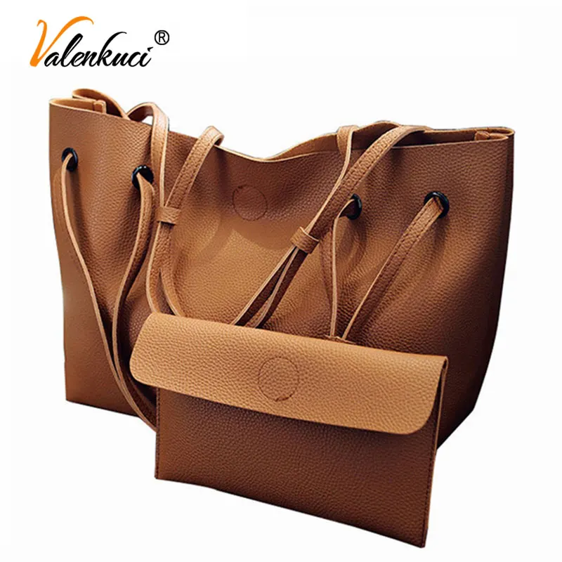 Vintage Soft Leather Women Bag Set Luxury Brand 2018 Designer Soft Leather Women Bag Set Luxury Brand 2018 Fashion Designer Female Shoulder Bags Casual
