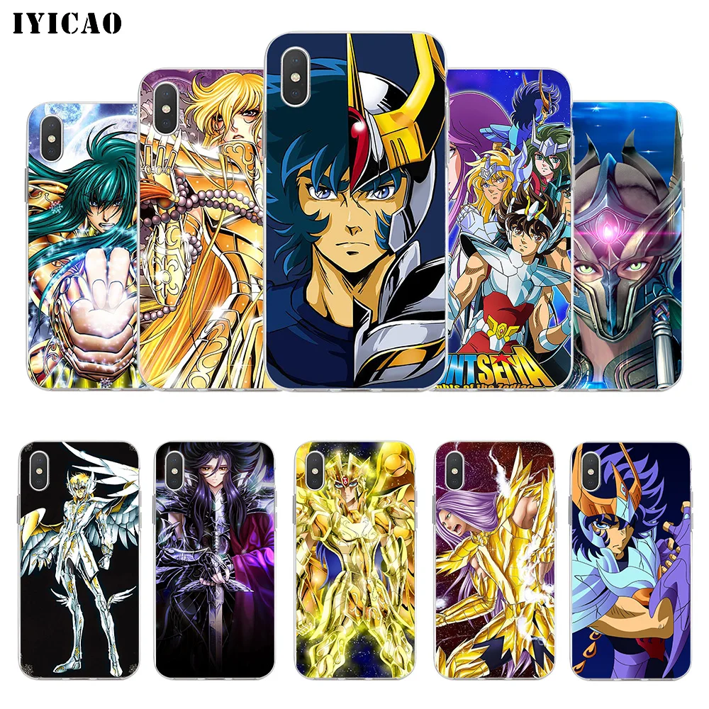 IYICAO мультфильм Saint Seiya Мягкий силиконовый чехол для телефона iPhone X XR XS MAX 6 6s 7 8 Plus 5 5S