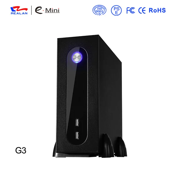 Realan G3 стальной мини ITX HTPC чехол без источника питания 2 x wifi 6 x COM 2 x USB2.0 шасси для HTPC - Цвет: Black