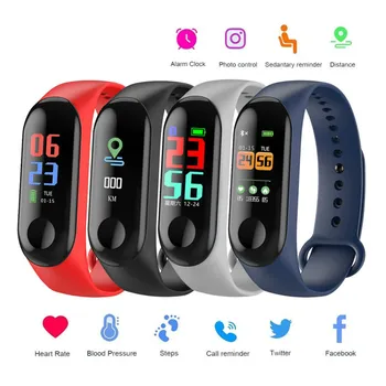 

2020 Color Screen Smart Wristband Sport Fitness Bracelet Waterproof Blood Pressure Oxygen Activity Tracker For Men Women watch