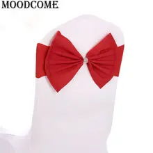 12 шт/партия вечерние банкетные гостиницы красные цвета ленты для свадебных стульев модная лента на стул полоса черный атласный бант эластичная лента для стула