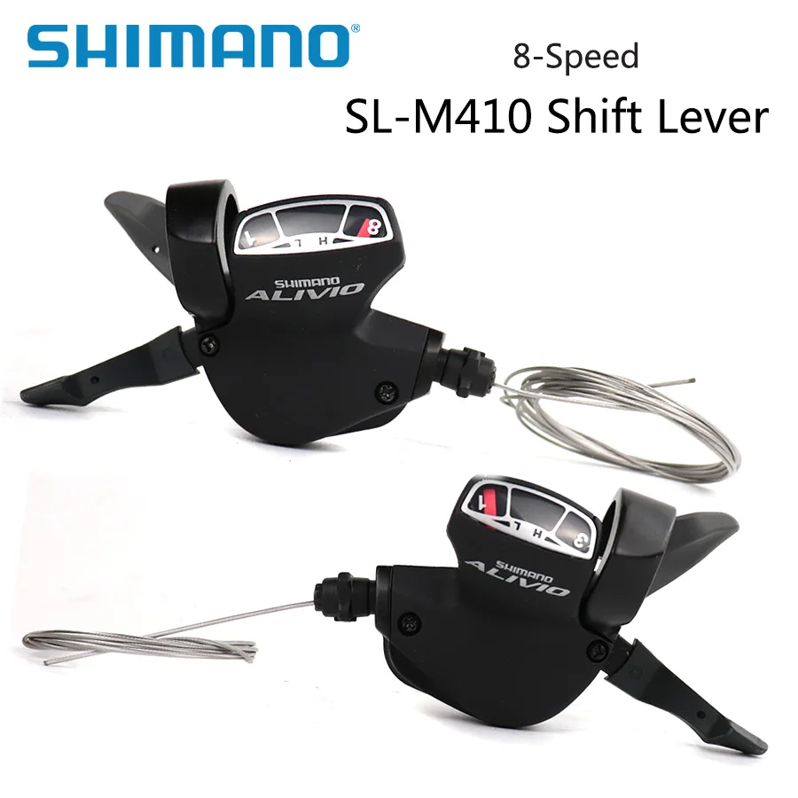 SHIMANO ALIVIO SL M410 3X8 S 24 S سرعة شيفتر رافعة الزناد التبديل اليسار واليمين زوج مع الداخلية التحول كابل MTB دراجة أجزاء