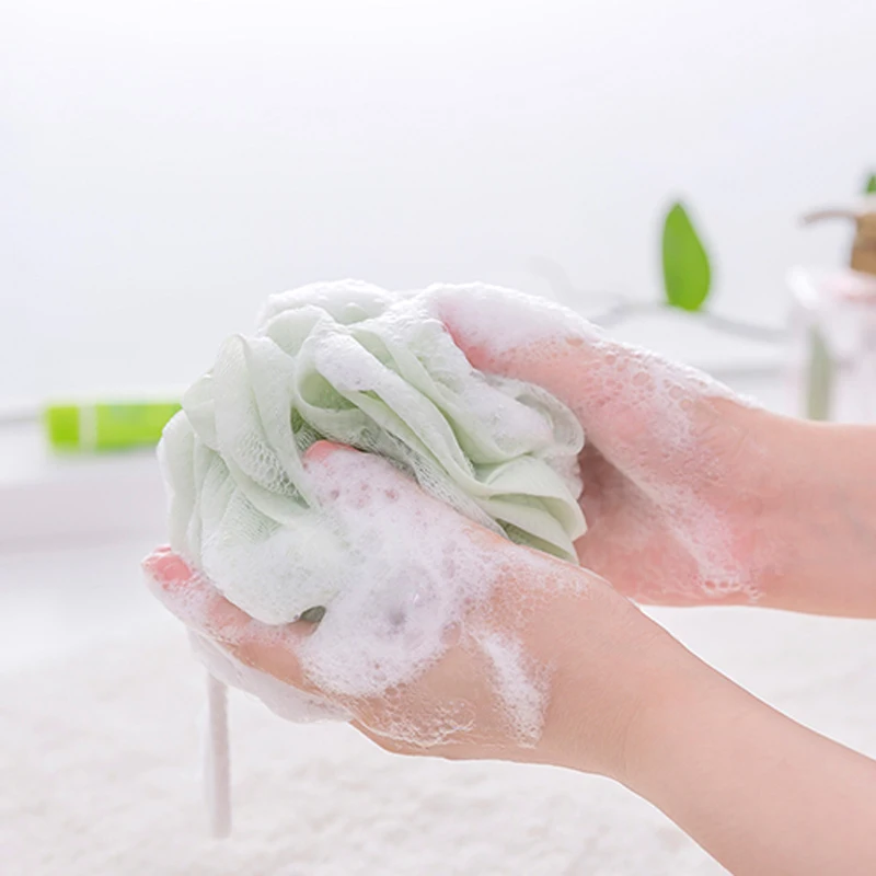 

Solid color back ball Clean plain soft bath and shower Large size bath towel Body care tools Home bathroom products With lanyard