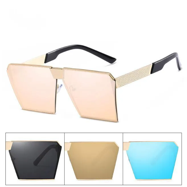 

New metal large frame sunglasses Europe and the United States personality UV polarized sunglasses men and women General