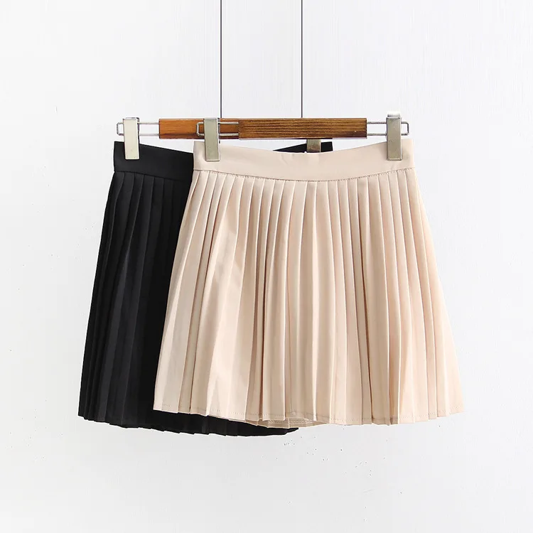 Wynne gadis/Новые повседневные однотонные мини юбки выше колена, плиссированные юбки, Saia, женская одежда
