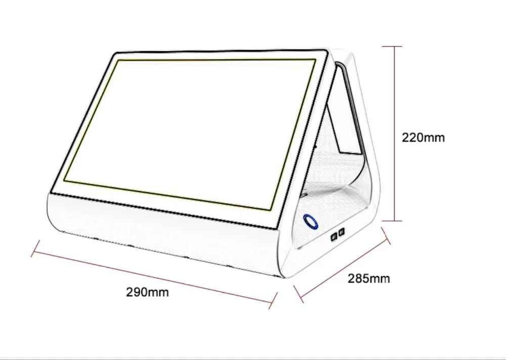 Все в одном Windows Pos терминал с двойным экраном мобильный портативный pos