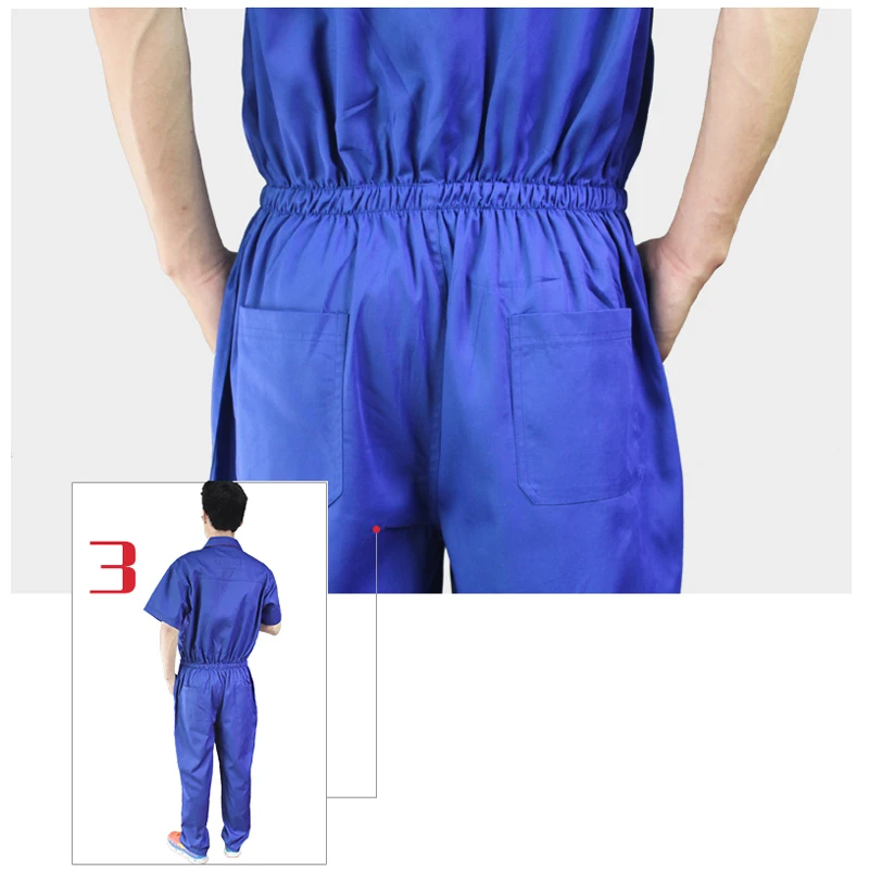 Work overalls Men Elastic waist Protective Coverall Repairman Strap Jumpsuits Trousers Working Uniforms Plus Size Short sleeve Work overalls Men Elastic waist Protective Coverall Repairman Strap Jumpsuits Trousers Working Uniforms Plus Size Short sleeve