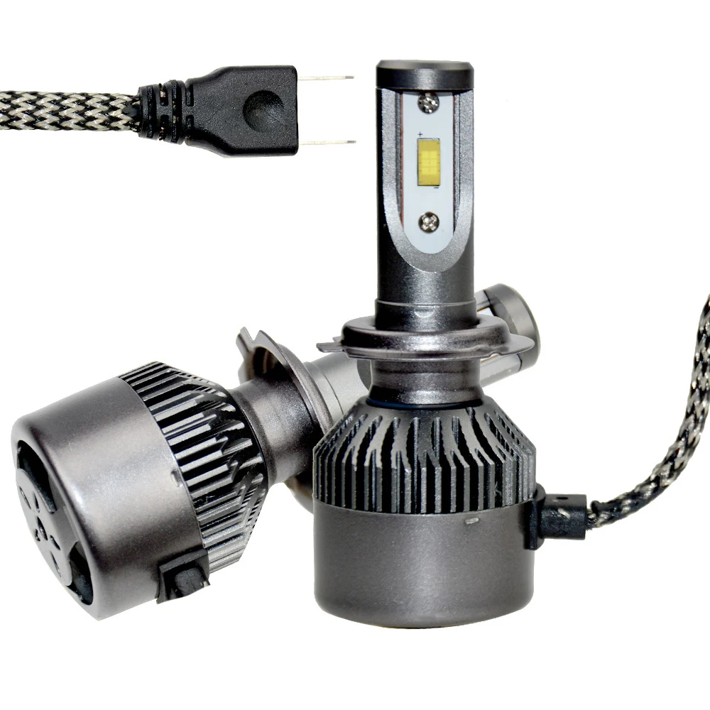 2Pcs Super Bright V7S Series Led Car Headlight Bulbs 80W Headlamp 9005