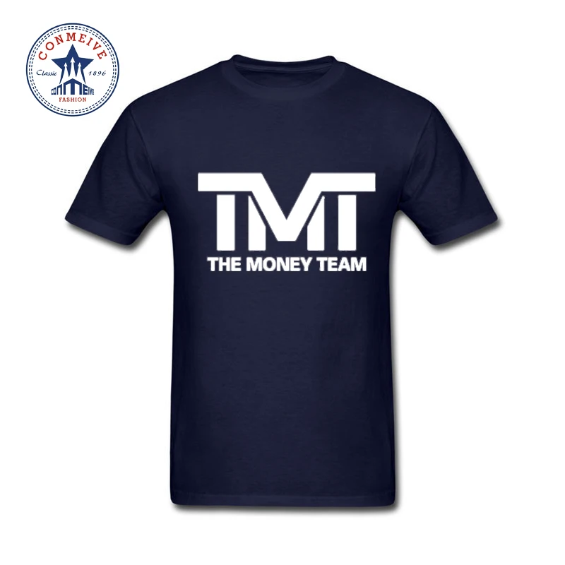 Новая популярная забавная футболка для мужчин TMT The Money Team, Хлопковая мужская футболка с принтом, летние мужские футболки с короткими рукавами, свободные буквы - Цвет: navy