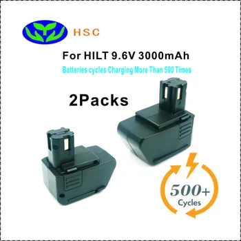 

2PCS 3.0Ah rechargeable battery pack HIL9.6A NiMh Battery 9.6V Replacement Hilti SBP10 SFB-105 00315078 265605 battery pack