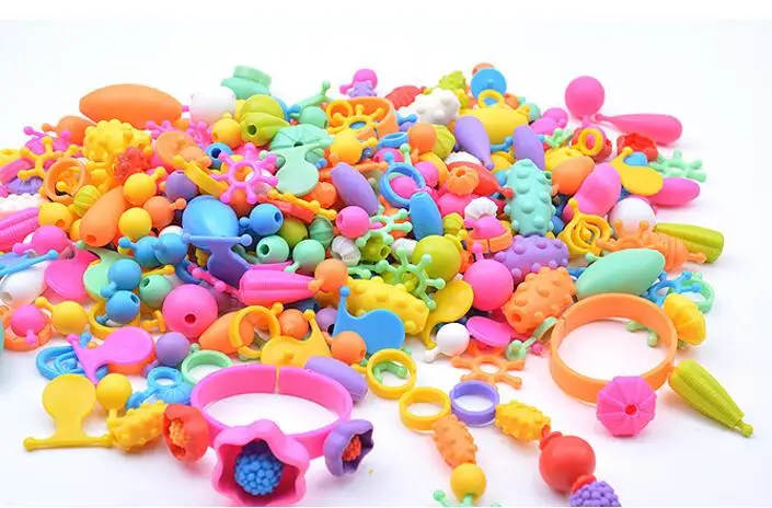 Pop-Arty бусины оснастки для детей Ювелирные Изделия Модный комплект DIY ожерелье и браслет Ремесла день рождения игрушка Подарки GYH