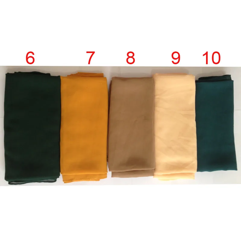 

36 colors top quality heavy plain bubble chiffon muslim shawl scarf caps head coverings islam headband printe solid color shawls