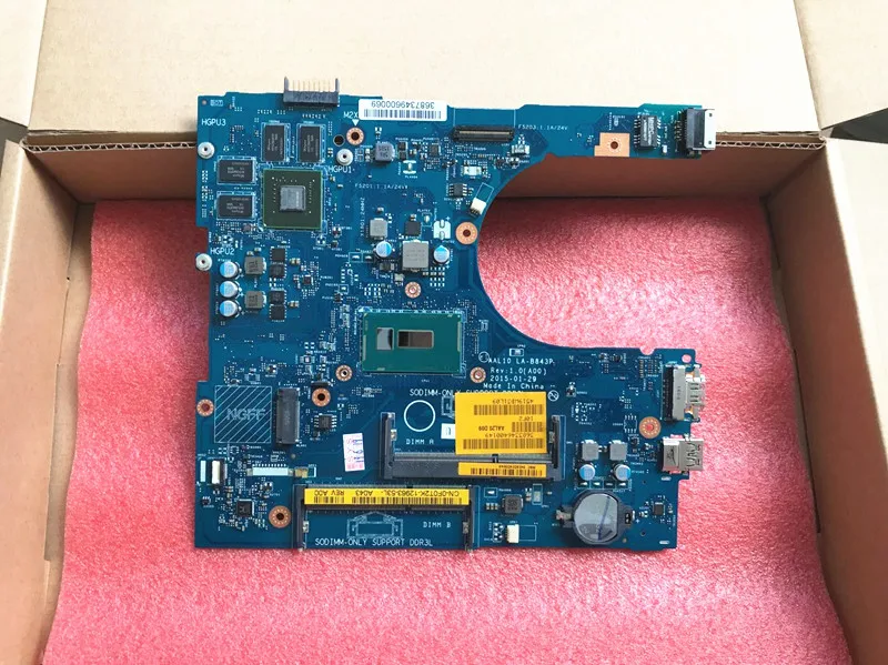 

Suitable for dell 5458 5558 5758 system motherboard CN-0F0T2K F0T2K LA-B843P with 3205U 920M/1GB