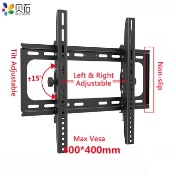 

Tilt TV Wall Mount Bracket for Most 26-55 inches LED, LCD, OLED Flat Screen TVs up to 110lbs with VESA 100x100mm to 400x400mm