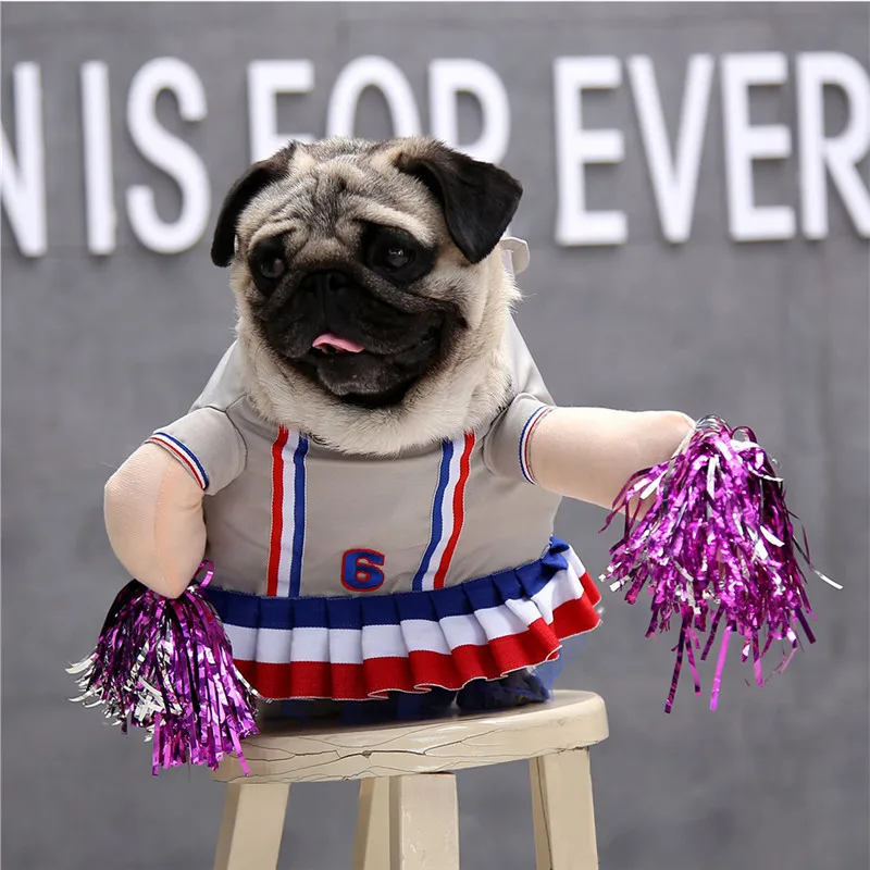 Костюм Cheerleader для маленьких и средних собак костюм кошки вечеринки на Хэллоуин