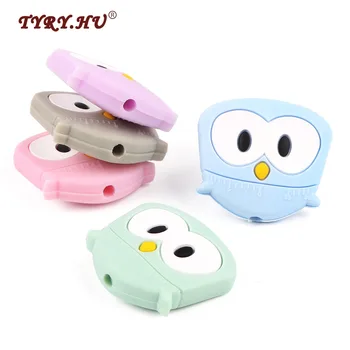 

TYRY.HU 10pc Silicone Beads Cute Owl Shape Food Grade Baby Chewable Teething Beads For DIY Necklace Jewelry Making Accessories