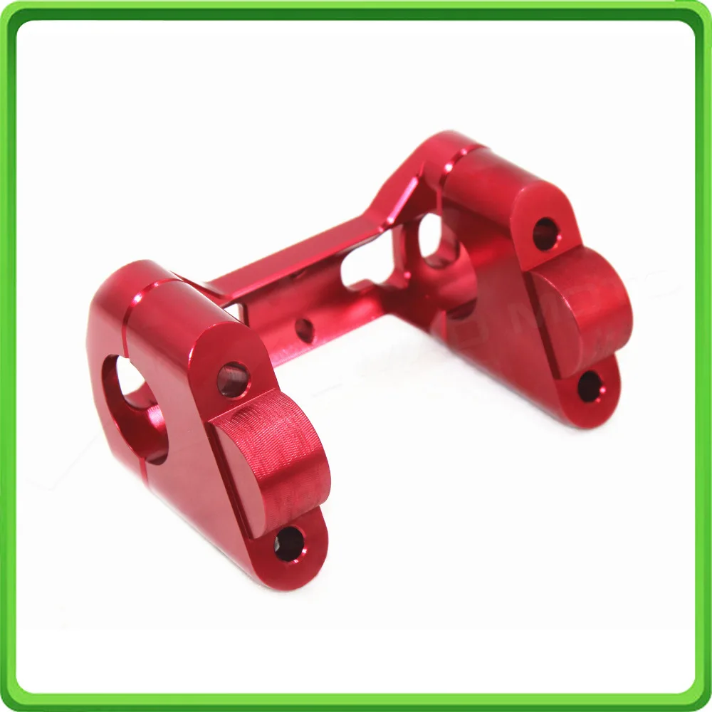 CNC Handlebar Handle Bar Riser Clamp Kit For BMW R1200GS R1200 R1200 GSA ADV Adventure Water-Cooled 2013 2014 2015 2016 2017 Red (5)
