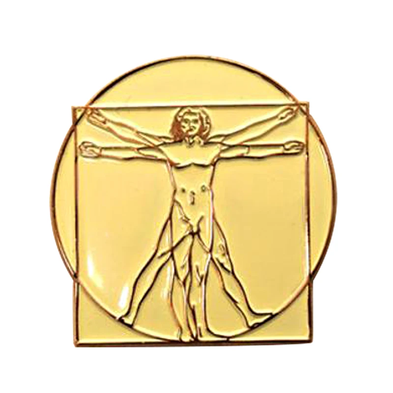 

Vitruvian Man pocket museum art enamel pin Renaissance badge Leonardo Da VincVitruvian Man by Leonardo da Vinci Pewter Pin Badge