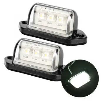 

2pcs 10-30V 3LED Car Number Licence Plate Light Side Maker Signal Tail Light for Car Truck Trailer