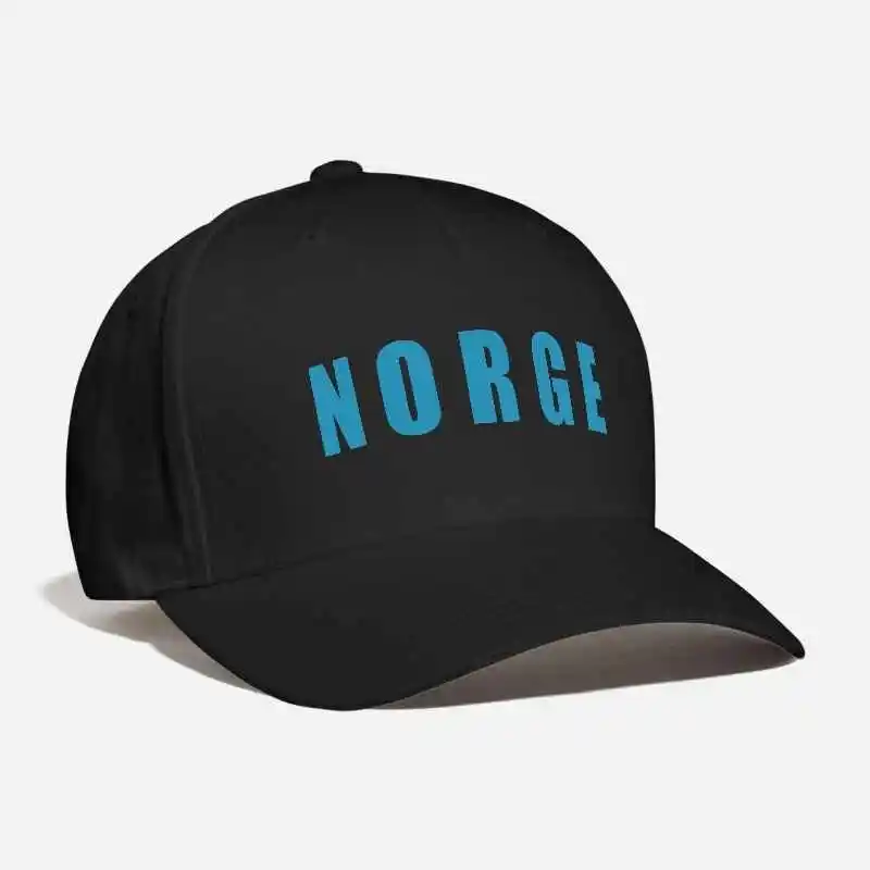 black Norge Shield бейсболка с флагом с вышивкой норвежская эмблема нашивка значок Европа Футбол Noreg Oslo лыжный унисекс Бейсбол изогнутый папа Кепка - Цвет: black
