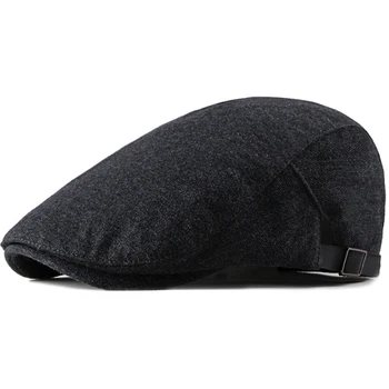 

HT2194 Berets Men Women Spring Autumn Beret Caps Unisex Cabbie Driver Ivy Flat Caps Adjustable Solid Plain Newsboy Cap Men Beret