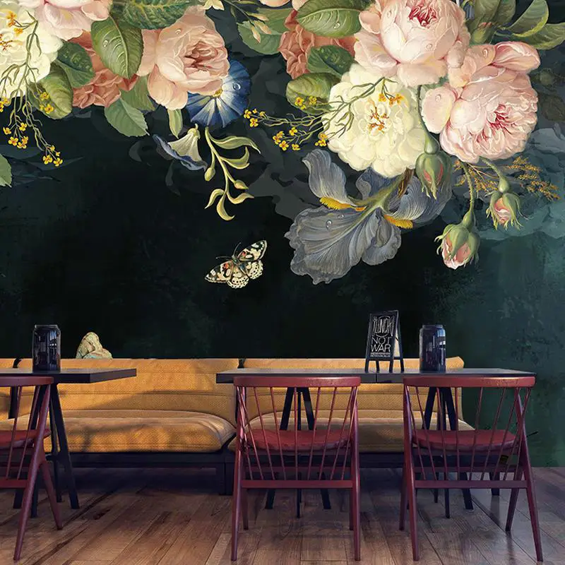 Mural 3D de pared Pintura floral al óleo Floral MURALES 3D DE PARED OUTLET PRIMAVERA