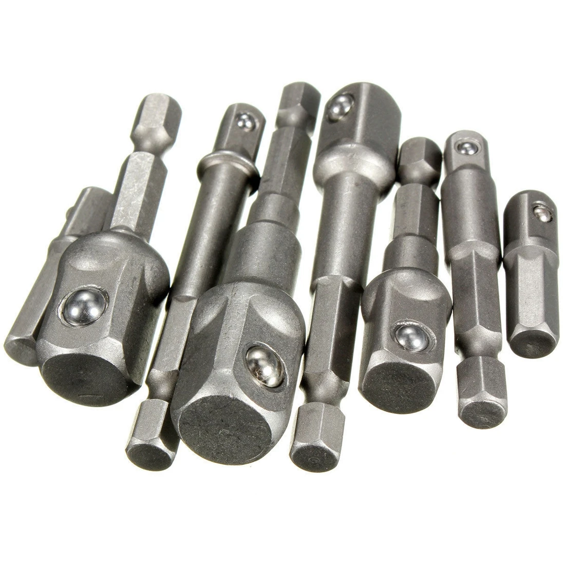 

KSOL 8X Socket Bit Adapter Hex Drill Nut Driver Power Extension Bar Wrench Extension