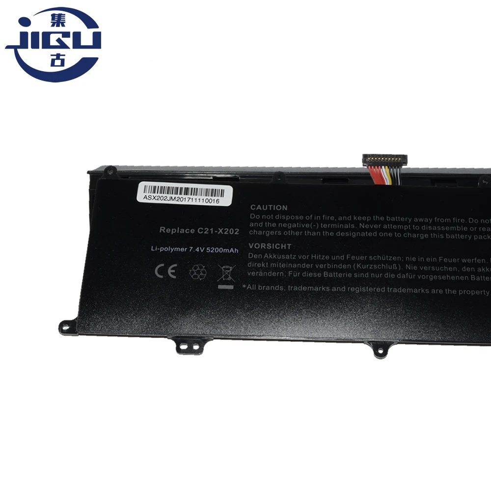 JIGU C21-X202 Laptop Battery For ASUS S200LI236 For VivoBook X202E-CT006H S200 X201 X201E S200L3217E X201E S200E ARM X202E-3E