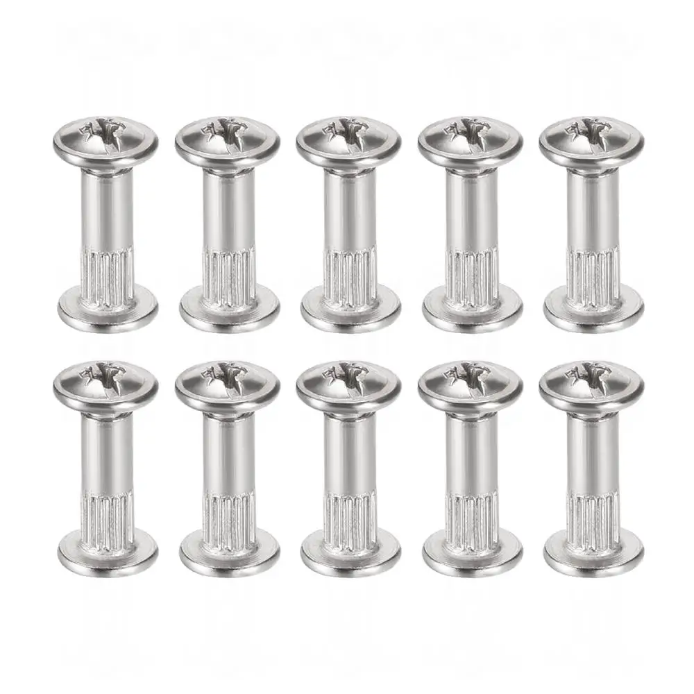 

uxcell 10sets M4 Thread Round Cross Head Screw Post Binding Leather Fastener Carbon Steel L 16/20/25/35/40/45/50/60/65/75mm