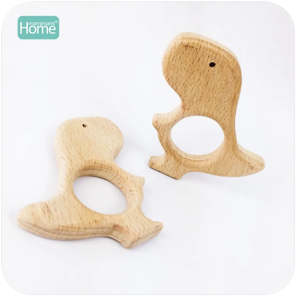 Us 1056 23 Offmamimamihome Baby Toys 10pc Wooden Dinosaur Can Chew Dolls Beech Wooden Teether Educational Gym Toys For Children Baby Rattles In