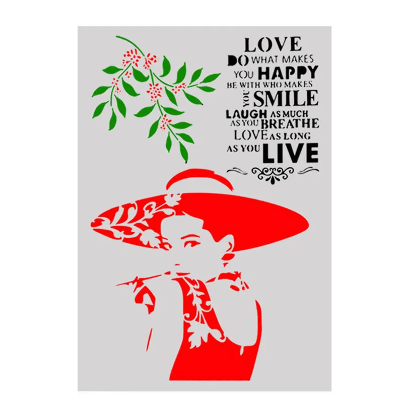 A4 Size DIY Craft Layering Stencil Template For Wall Painting Scrapbooking Stamping Album Decorative Embossing Paper Cards A4 Size DIY Craft Layering Stencil Template For Wall Painting Scrapbooking Stamping Album Decorative Embossing Paper Cards