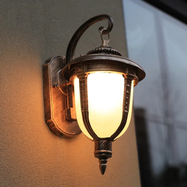 continental waterproof outdoor wall lamp retro villa creative