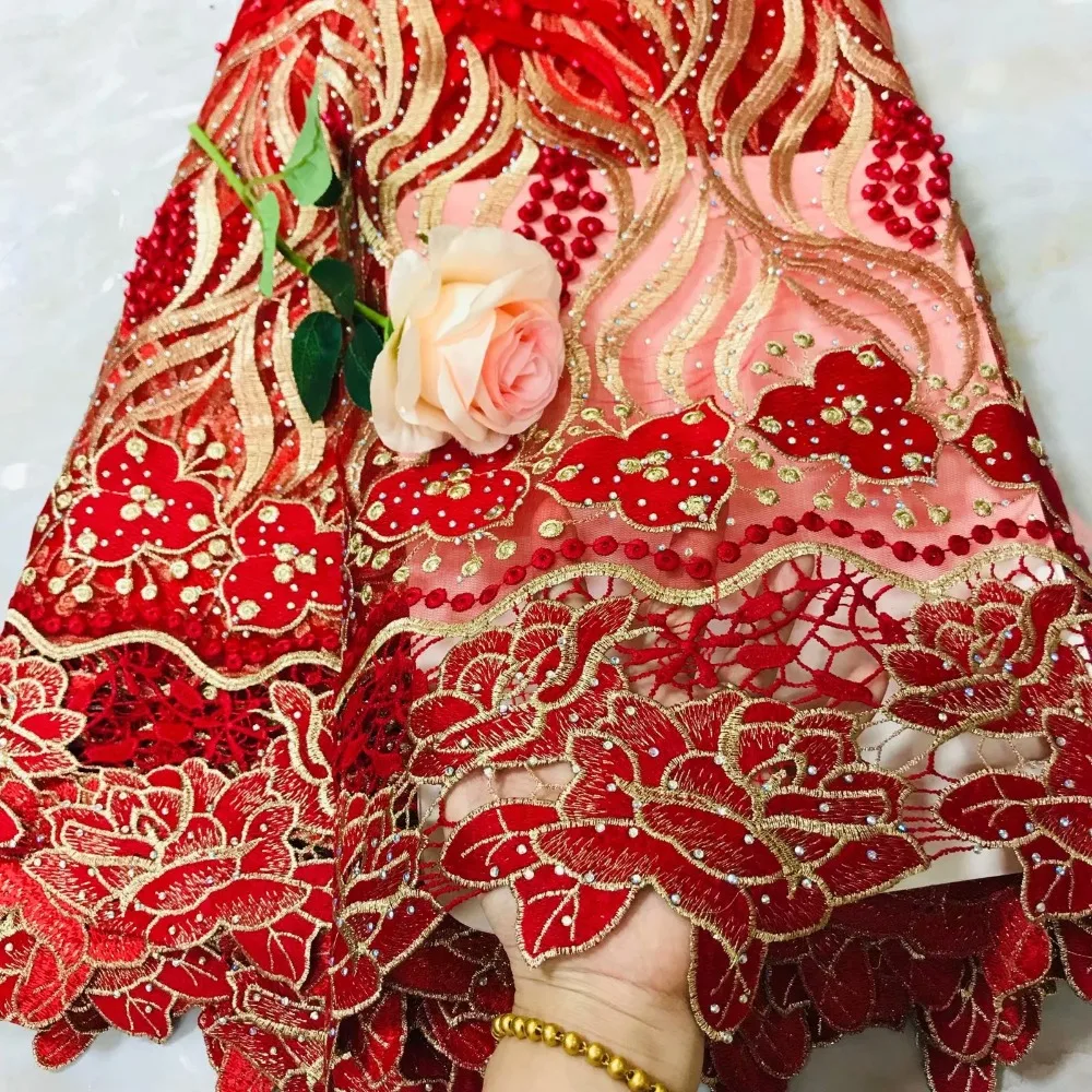 Madison Nigerian Lace Fabric 2019 High Quality Lace Appliqued African