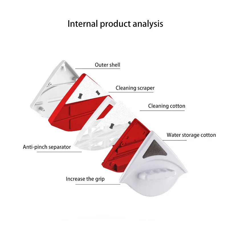 Магнитная щетка для мытья окон Стекло очиститель двойной боковой магниты щетка Главная щетка очистки поверхности моющие, чистящие инструменты 5-12 мм/15-24 мм/20-30 мм