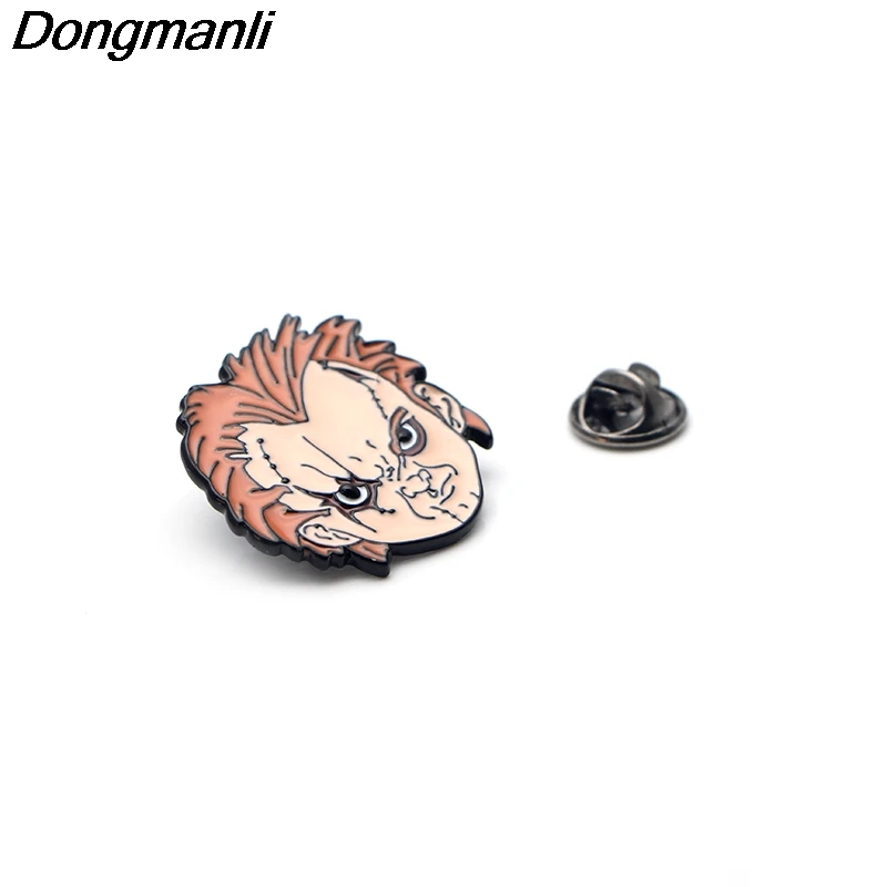 P2775 Dongmanli детская игра Чаки лицо эмаль булавки и броши для женщин мужчин лацкан