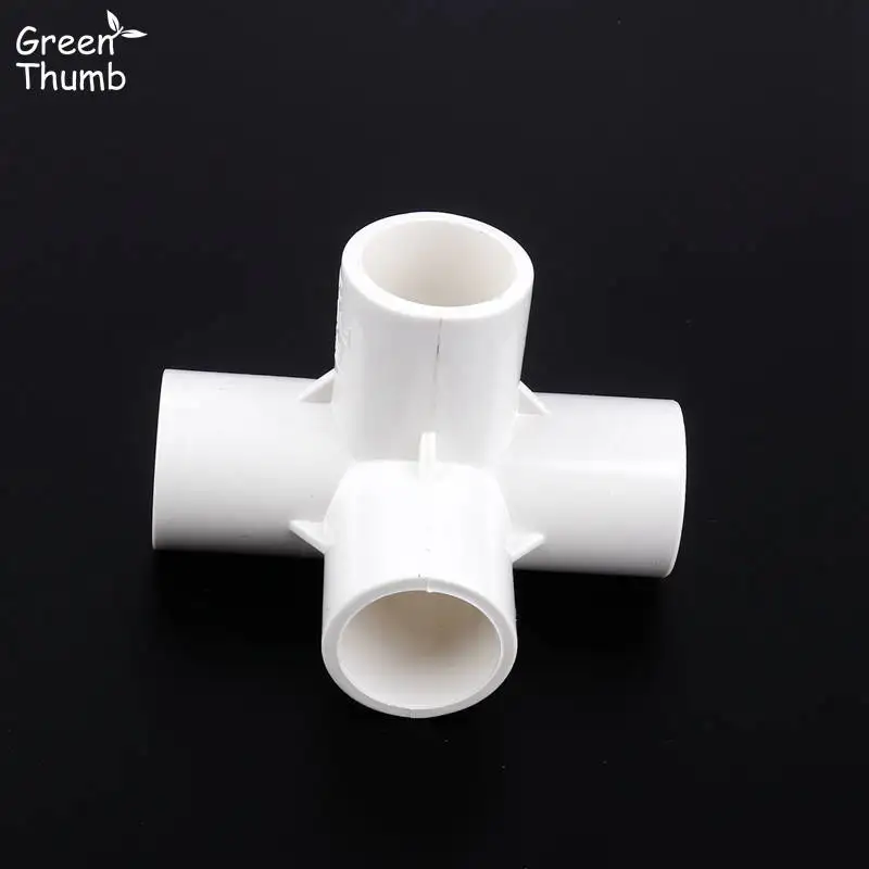 

2pcs Inner Diameter 20mm 4-Way PVC White Plastic PVC Cross Connector PVC Three-Dimensional Cross Joints