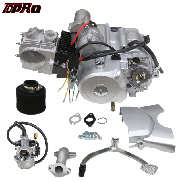 Tdpro Motorcycle 125cc Semi Auto Electric Engine Motor +carburetor