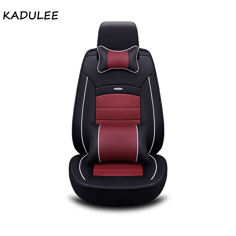 KADULEE pu leather car seat cover for toyota corolla rav4 camry skoda octavia 2 superb 2 volvo v50 lada granta car accessories