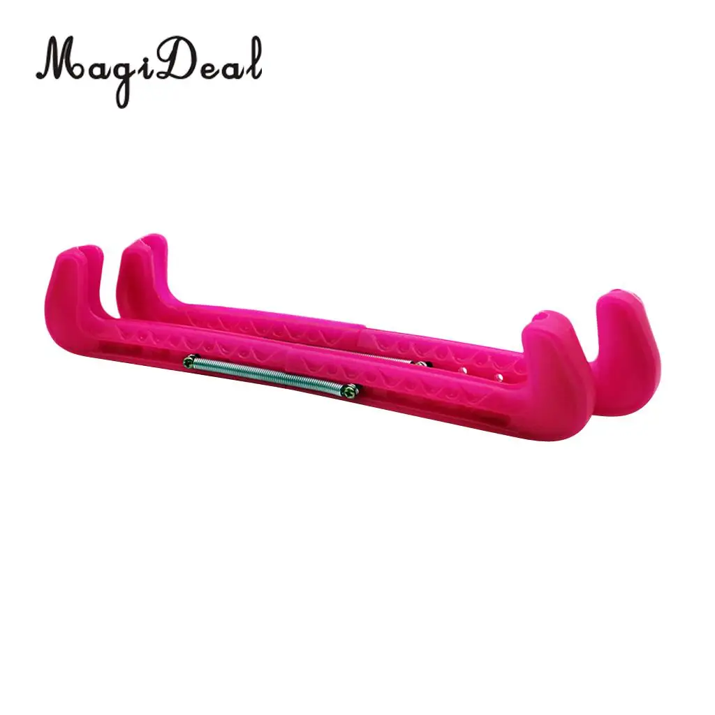 MagiDael 2Pairs Plastic Ice Hockey Figure Skate Walking Blade Guard Adjustable Cover 
