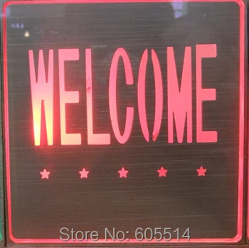 

[Seven Neon]Free shipping 2sets 200*200*30mm square shape led singnal light led indicator for welcome signal