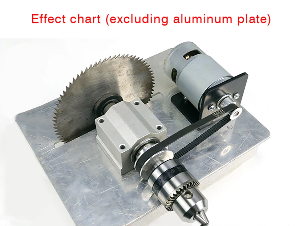 DIY циркулярная Настольная пила для резки, гравировки, мини-скамья пила+ 775 DC мощный магнитный двигатель+ 118XL синхронный ремень и колесо