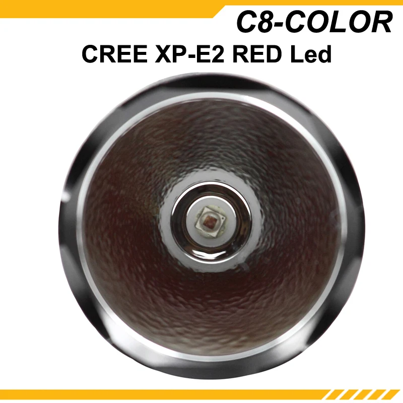US $18.89 KDLITKER C8COLOR Cree XPE2 Red 620nm 320 Lumens Camping Hunting LED Flashlight Black 1x18650